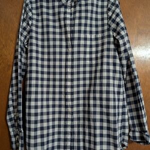NWT Women's J. Crew Blue and White Gingham Casual Button Down Shirt